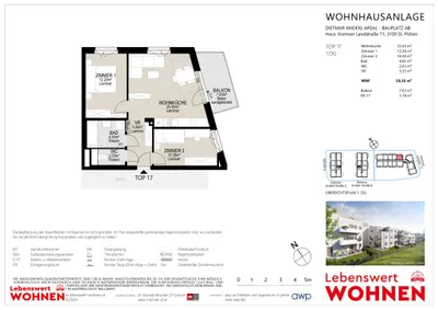 3-Zimmer-Wohnung mieten in Sankt Pölten – 58,35 m², € 689 – Bild 10 von 14