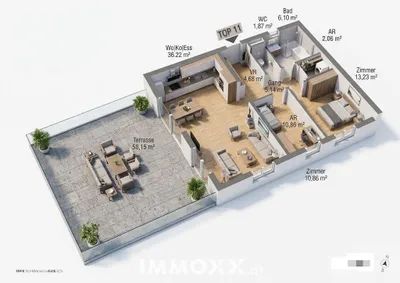 3-Zimmer-Wohnung kaufen in Graz – 88,74 m², € 584.383 – Bild 2 von 3