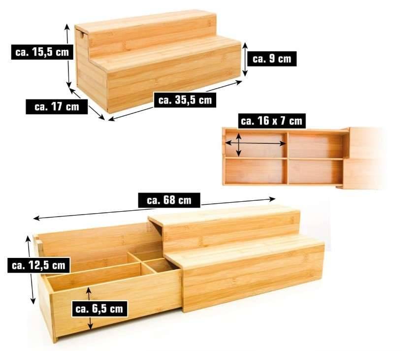 Mini-Kommode, Organizer/ Aufbewahrung mit Schublade, Bambus,  15,- (2751  Steinabrckl) - willhaben