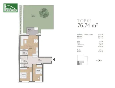 3-Zimmer-Wohnung kaufen in Graz – 76,74 m², € 455.715 – Bild 8 von 8