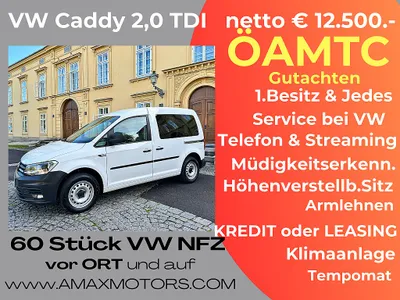 VW Caddy Kombi 2,0 TDI *5 Sitze, Klima, Tempomat* ...