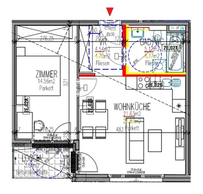 2-Zimmer-Wohnung mieten in Wien – 46 m², € 871 – Bild 9 von 9