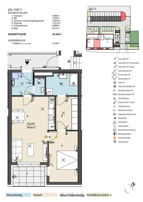 2-Zimmer-Wohnung kaufen in Bruck an der Leitha – 56,38 m², € 315.732 – Bild 6 von 8