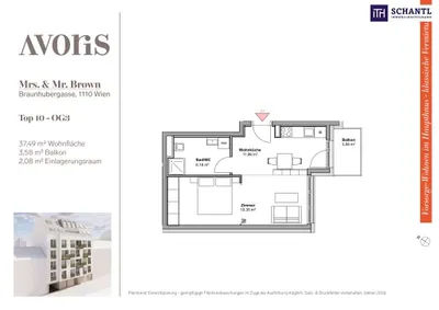 2-Zimmer-Wohnung kaufen in Wien – 37,49 m², € 215.000 – Bild 14 von 15