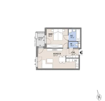 2-Zimmer-Wohnung kaufen in Wien – 48,34 m², € 253.288 – Bild 2 von 3