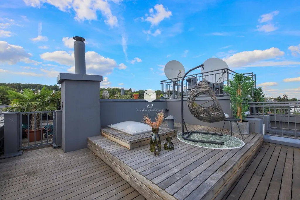 Luxuslage Schafberg: Einmalige Luxus-Maisonette mit Dachterrasse! Weitblick zum Verlieben! - Widok 3