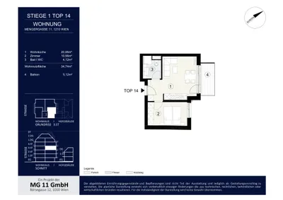 2-Zimmer-Wohnung kaufen in Wien – 34,74 m², € 240.000 – Bild 10 von 10