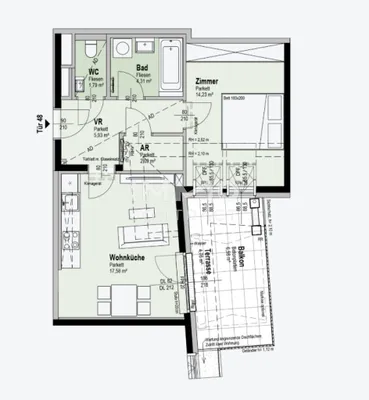 2-Zimmer-Wohnung kaufen in Wien – 45,93 m², € 346.000 – Bild 11 von 11
