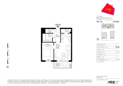 2-Zimmer-Wohnung mieten in Wien – 50,08 m², € 869 – Bild 12 von 12