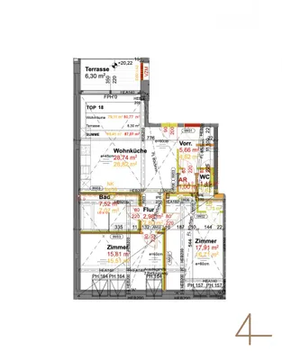 3-Zimmer-Wohnung mieten in Wien – 79,11 m², € 1.850 – Bild 5 von 5