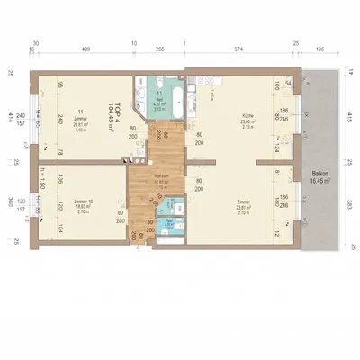 3-Zimmer-Wohnung kaufen in Mödling – 104 m², € 487.000 – Bild 13 von 13