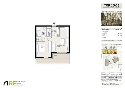 2-Zimmer-Wohnung mieten in Linz – 47,43 m², € 800 – Bild 6 von 6