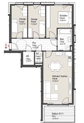 4-Zimmer-Wohnung mieten in Sankt Johann im Pongau – 91,5 m², € 1.684 – Bild 7 von 7