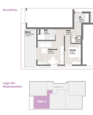 2-Zimmer-Wohnung kaufen in Mödling – 47,54 m², € 274.000 – Bild 8 von 20