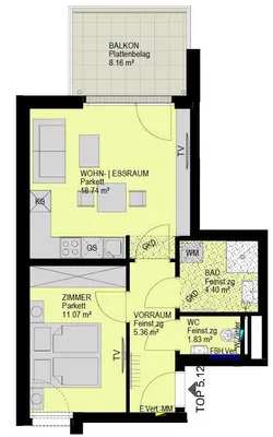 2-Zimmer-Wohnung mieten in Wien – 41 m², € 910 – Bild 22 von 37