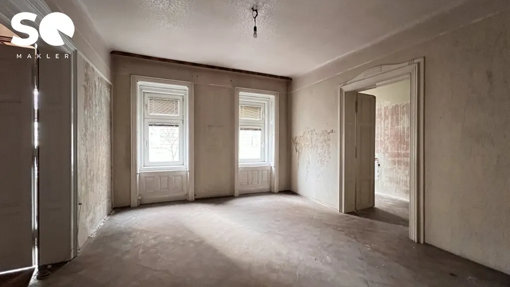 #SQ - RUHIGE, SANIERUNGSBEDÜRFTIGE 3 ZIMMER ALTBAUWOHNUNG MITTEN IM 6ten /HAUS DES MEERES - TOP 2 - Ansicht 3