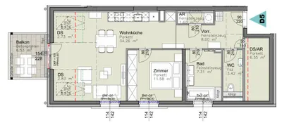 2-Zimmer-Wohnung mieten in Wien – 72,52 m², € 1.394 – Bild 9 von 9