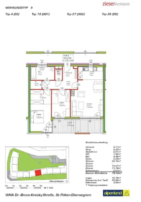 3-Zimmer-Wohnung mieten in Sankt Pölten – 78,11 m², € 1.005 – Bild 5 von 5