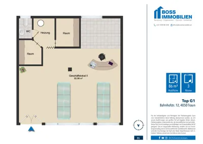 3-Zimmer-Gewerbeimmobilie mieten in Linz Land – 86 m², € 998 – Bild 12 von 12