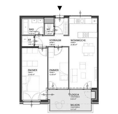 3-Zimmer-Wohnung kaufen in Wien – 78,19 m², € 488.000 – Bild 11 von 11
