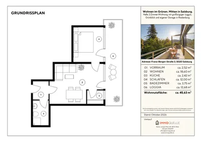 2-Zimmer-Wohnung kaufen in Salzburg Stadt – 45,63 m², € 275.000 – Bild 17 von 17