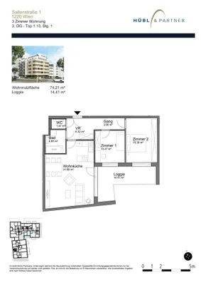 3-Zimmer-Wohnung mieten in Wien – 74,21 m², € 1.549 – Bild 10 von 11