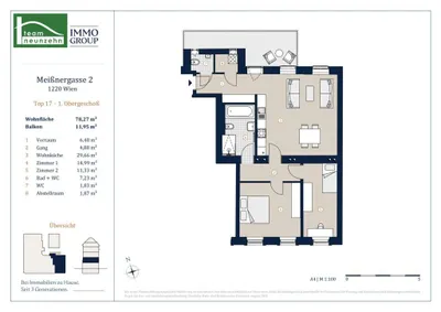 3-Zimmer-Wohnung kaufen in Wien – 78,83 m², € 489.000 – Bild 28 von 28