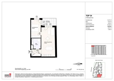 2-Zimmer-Wohnung mieten in Sankt Pölten – 49,93 m², € 874 – Bild 6 von 6