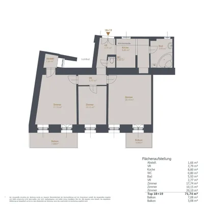 3-Zimmer-Wohnung kaufen in Wien – 71,74 m², € 349.000 – Bild 12 von 12