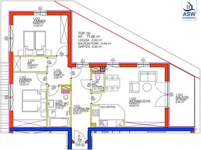 3-Zimmer-Wohnung kaufen in Salzburg Stadt – 77,66 m², € 390.000 – Bild 5 von 5