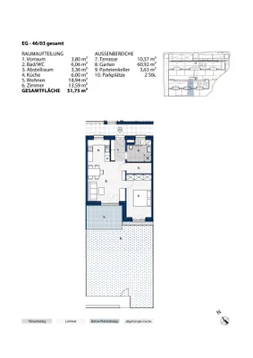 2-Zimmer-Wohnung mieten in Melk – 51,75 m², € 560 – Bild 2 von 2