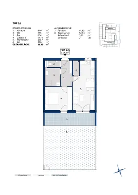 2-Zimmer-Wohnung mieten in Melk – 53,1 m², € 647 – Bild 2 von 2