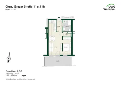 1-Zimmer-Wohnung mieten in Graz – 45 m², € 745 – Bild 6 von 6