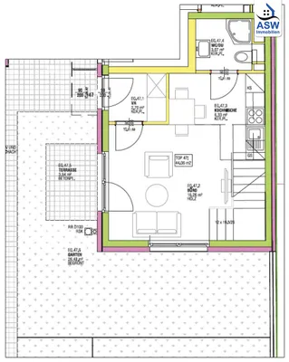 2-Zimmer-Wohnung mieten in Wien – 44,06 m², € 925 – Bild 9 von 10