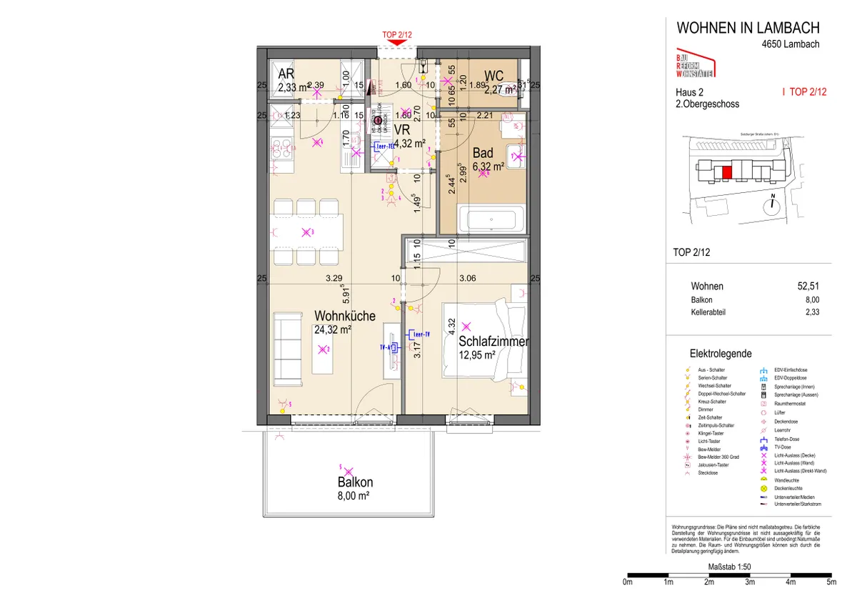 Neuwertige 2 Raum Wohnung in Lambach - Genossenschaftswohnung - Ansicht 3