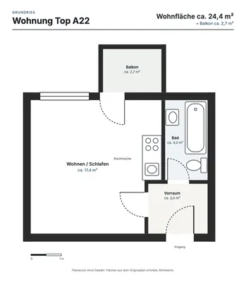 1-Zimmer-Wohnung kaufen in Wien – 35 m², € 230.000 – Bild 7 von 7