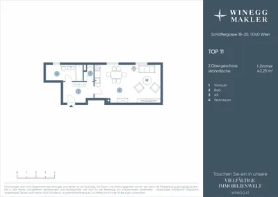 1-Zimmer-Wohnung kaufen in Wien – 41,4 m², € 329.000 – Bild 13 von 13