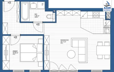 2-Zimmer-Wohnung mieten in Wien – 49,26 m², € 899 – Bild 6 von 6