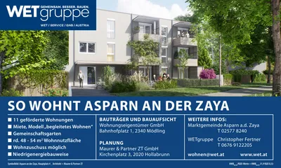 2-Zimmer-Wohnung mieten in Mistelbach – 53,83 m², € 612