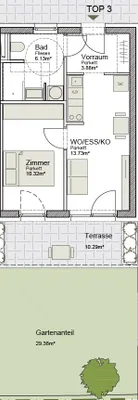 2-Zimmer-Wohnung mieten in Graz – 34,44 m², € 751 – Bild 9 von 20