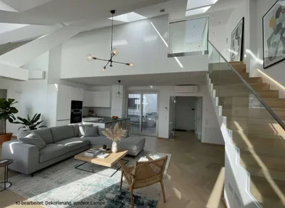 4 Zimmer-Maisonetten-Wohnung mit einer Terrasse und eigenem Studio im Oberbereich mit separatem zusätzlichem Eingang!