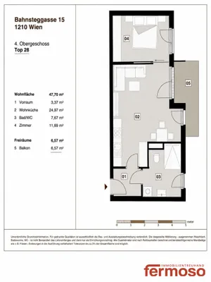2-Zimmer-Wohnung kaufen in Wien – 47,7 m², € 379.000 – Bild 14 von 14