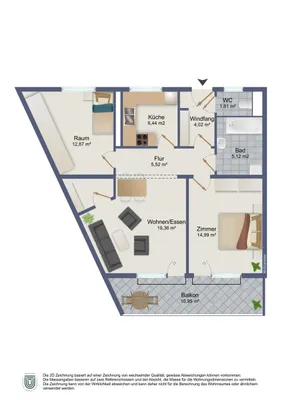 3-Zimmer-Wohnung mieten in Graz – 73,53 m², € 1.125 – Bild 22 von 22