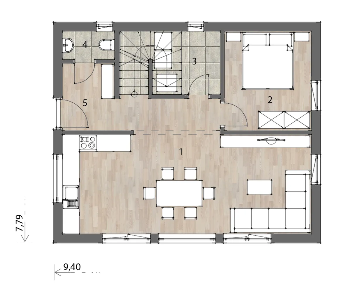 Kaufen statt Mieten Mansardenhaus ab 168.300,- inkl. Fundament / Grundstück vorhanden – pohled 3