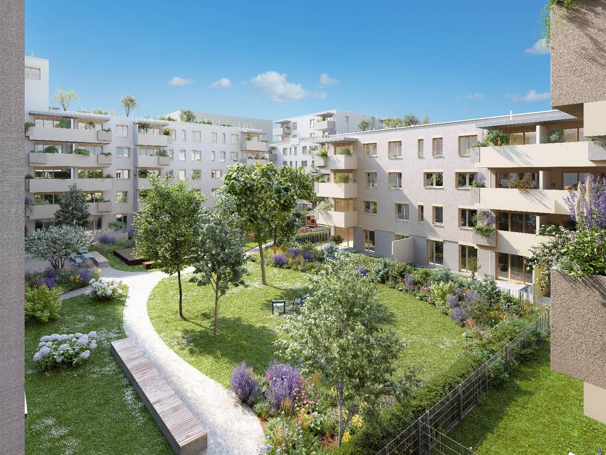 INNOVATIVES NEUBAUPROJEKT: Hochwertige 3-Zimmer-Eigentumswohnung mit Pool am Dach - Ansicht 2