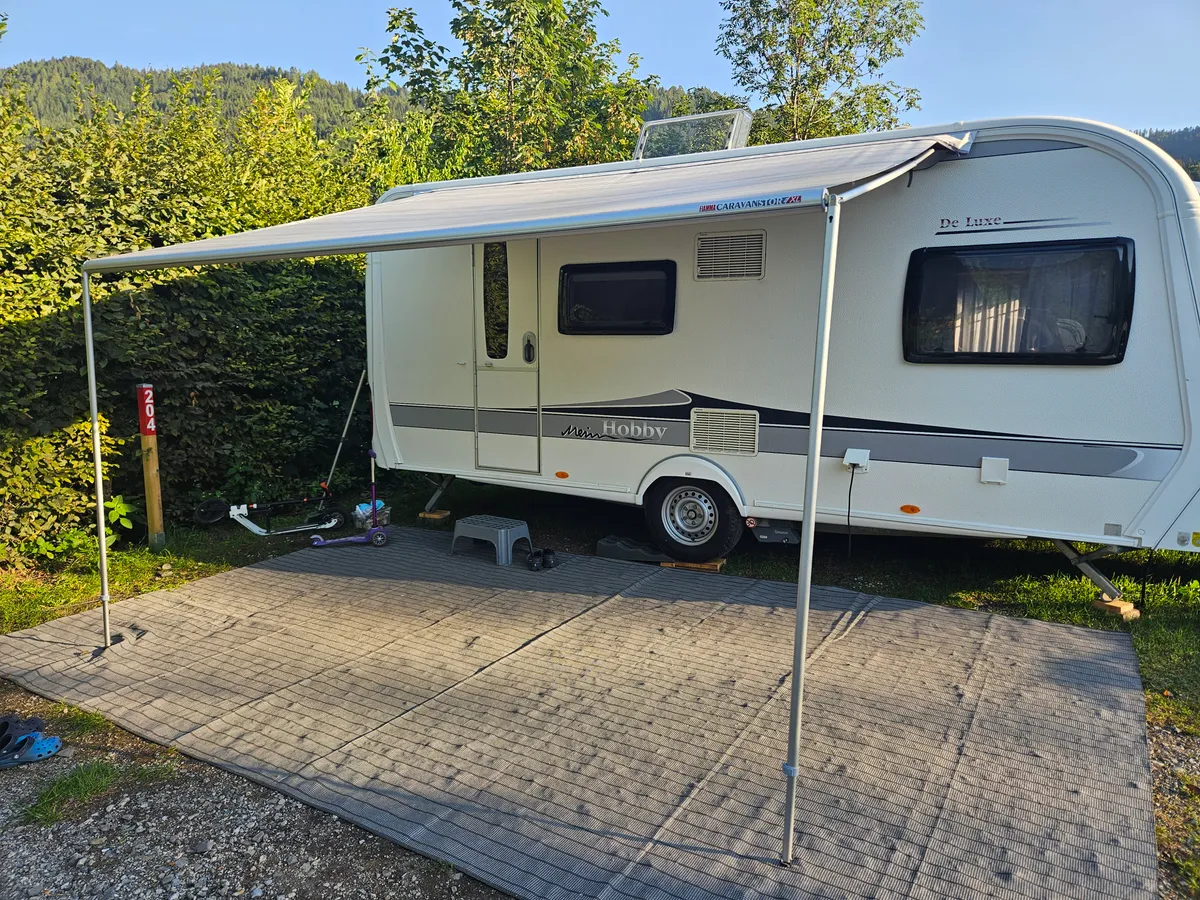 markise 350x300 STEELSØN Kestria elektrische Vollkassettenmarkise cm, vormontiert Pattern:4H Overhive Kühlbox ohne Strom: DOMETIC