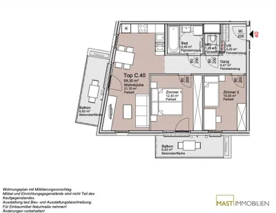 3-Zimmer-Wohnung mieten in Wien – 59,3 m², € 1.330 – Bild 12 von 13