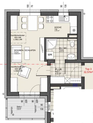 1-Zimmer-Wohnung mieten in Zell am See – 32,6 m², € 712 – Bild 2 von 9