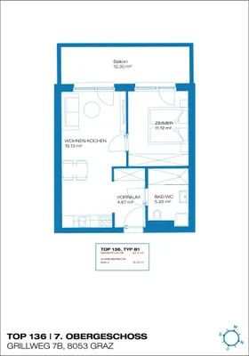 2-Zimmer-Wohnung mieten in Graz – 40,17 m², € 615 – Bild 10 von 10