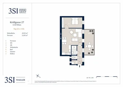 2-Zimmer-Wohnung kaufen in Wien – 49,35 m², € 375.000 – Bild 12 von 12